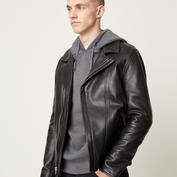 NWT French Connection Leather Biker Jacket - Picture 1 of 4